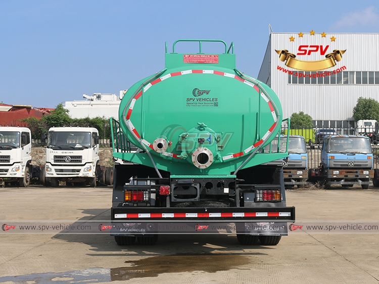 10,000 Litres Septic Tank Suction Truck ISUZU- Rear Side View